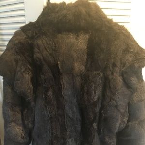Real vintage  fur coat with avant guard shoulders!